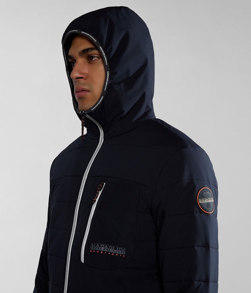Napapijri Huron Packable Puffer Jacket Muške Short Jackets Crne | YEKF-45176