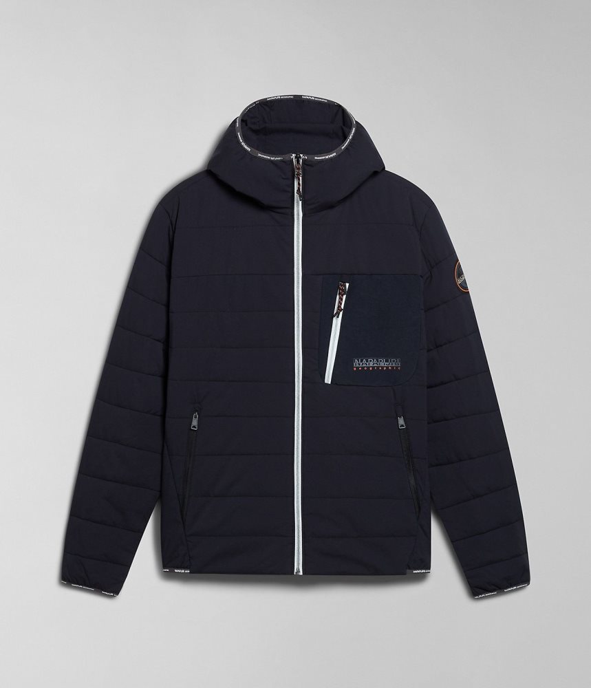 Napapijri Huron Packable Puffer Jacket Muške Short Jackets Crne | YEKF-45176