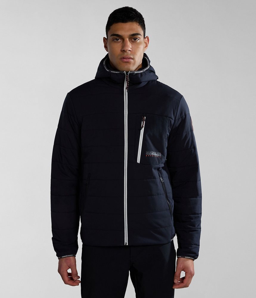Napapijri Huron Packable Puffer Jacket Muške Short Jackets Crne | YEKF-45176