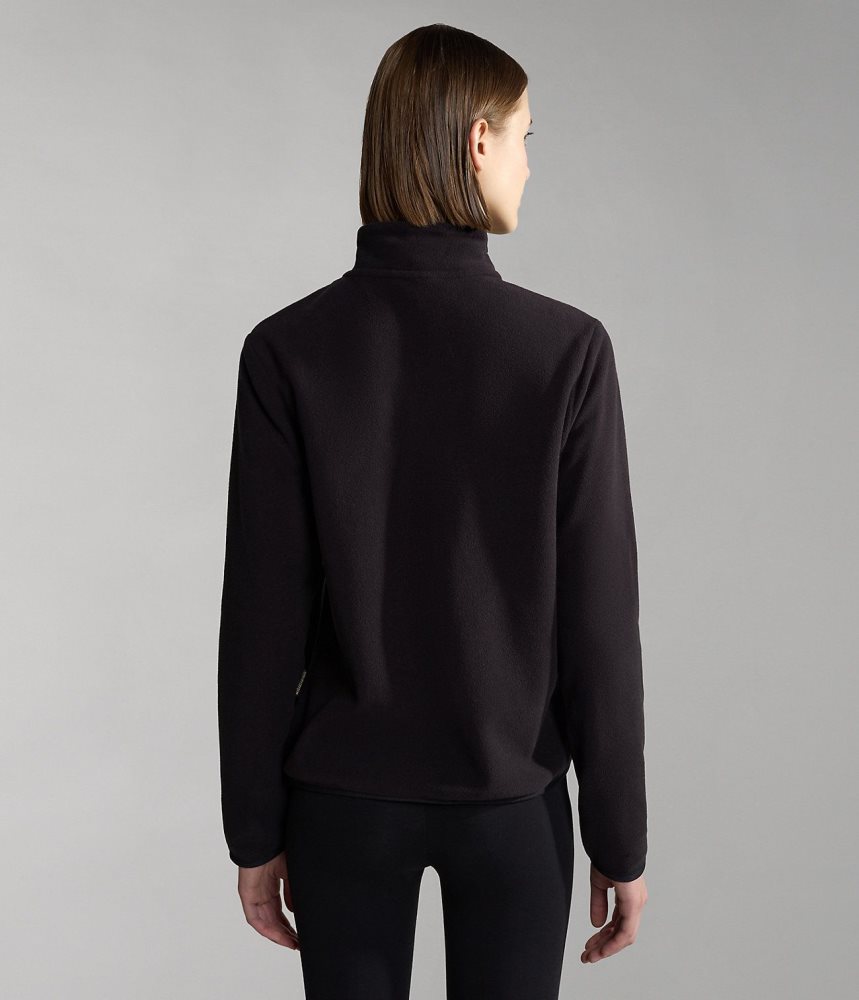 Napapijri Iaato Full-Zip Fleece Ženske Fleece Crne | WTDO-13760