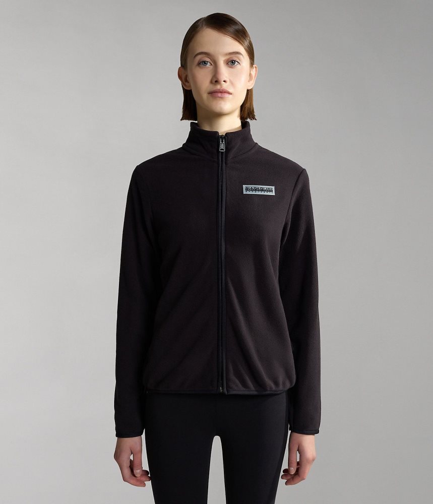 Napapijri Iaato Full-Zip Fleece Ženske Fleece Crne | WTDO-13760