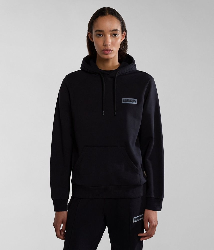 Napapijri Iaato Summer Hoodie Ženske Majica s Kapuljačom Crne | WEIP-31408