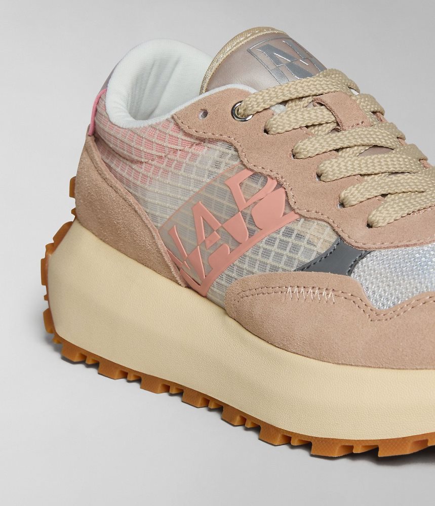 Napapijri Katrina Mesh Trainers Ženske Tenisice Svijetlo Roze | JTWL-64103