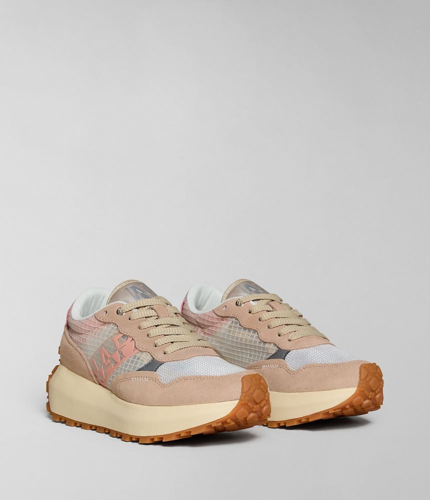Napapijri Katrina Mesh Trainers Ženske Tenisice Svijetlo Roze | JTWL-64103