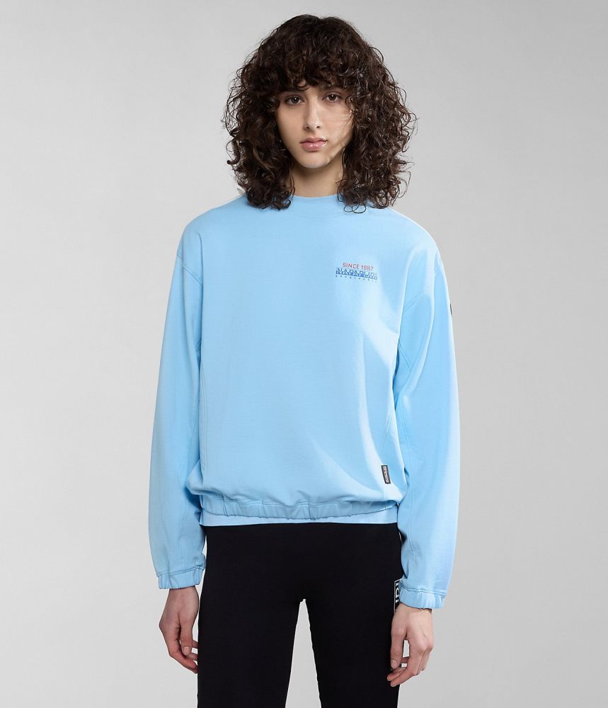 Napapijri Keith Sweatshirt Ženske Dukserice Svijetlo Plave | NDOE-06781