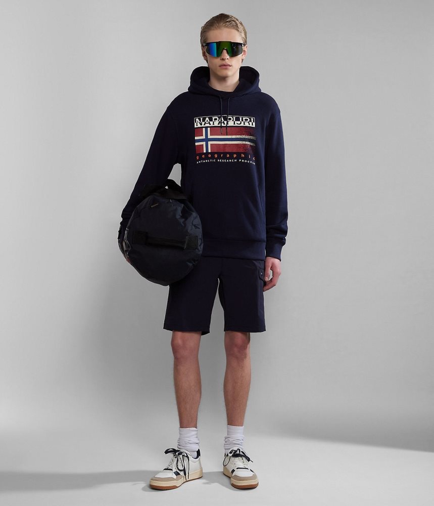 Napapijri Kreis Hoodie Muške Majica s Kapuljačom Tamno Plave | UNRL-79143