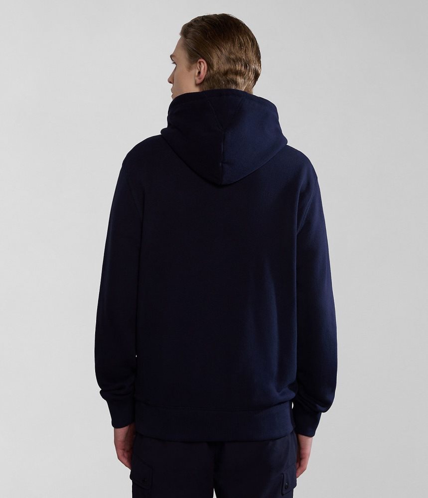 Napapijri Kreis Hoodie Muške Majica s Kapuljačom Tamno Plave | UNRL-79143