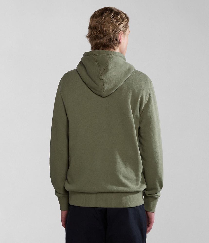 Napapijri Kreis Hoodie Muške Majica s Kapuljačom Zelene | LSDH-07861