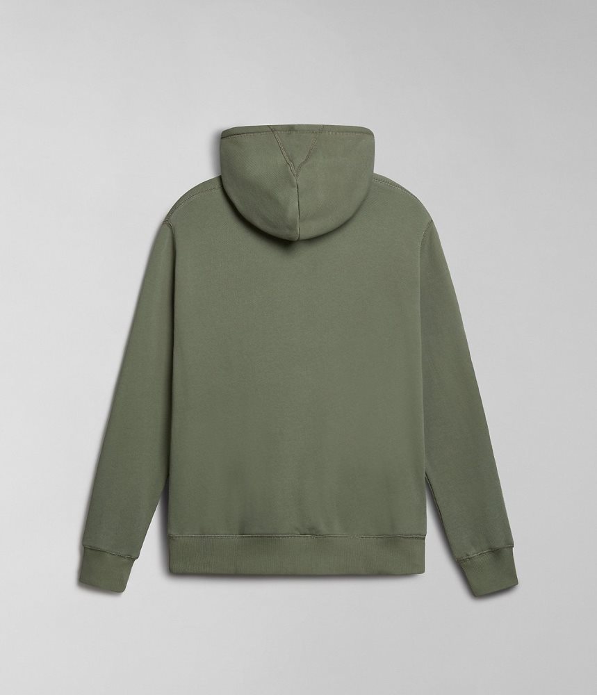 Napapijri Kreis Hoodie Muške Majica s Kapuljačom Zelene | LSDH-07861