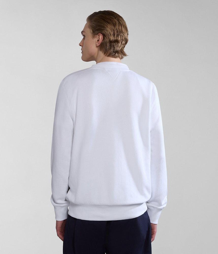 Napapijri Kreis Sweatshirt Muške Dukserice Bijele | ZXLF-34619