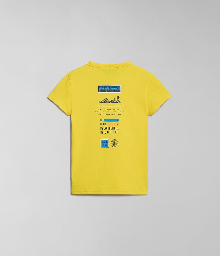 Napapijri Liard Short Sleeve T-Shirt (4-16 YEARS) Dječje Majice Žute | ZYKG-50324