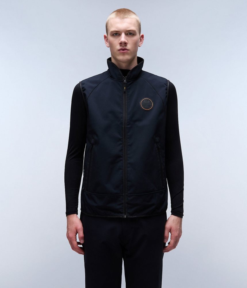 Napapijri Lorze Vest Muške Gilet Crne | ZUTR-71628