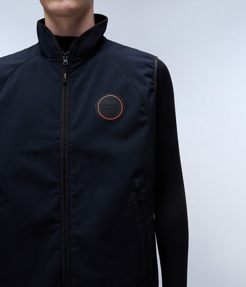 Napapijri Lorze Vest Muške Gilet Crne | ZUTR-71628