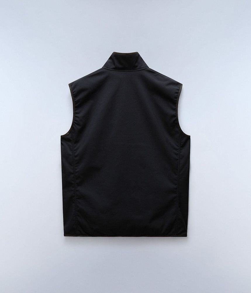 Napapijri Lorze Vest Muške Gilet Crne | ZUTR-71628