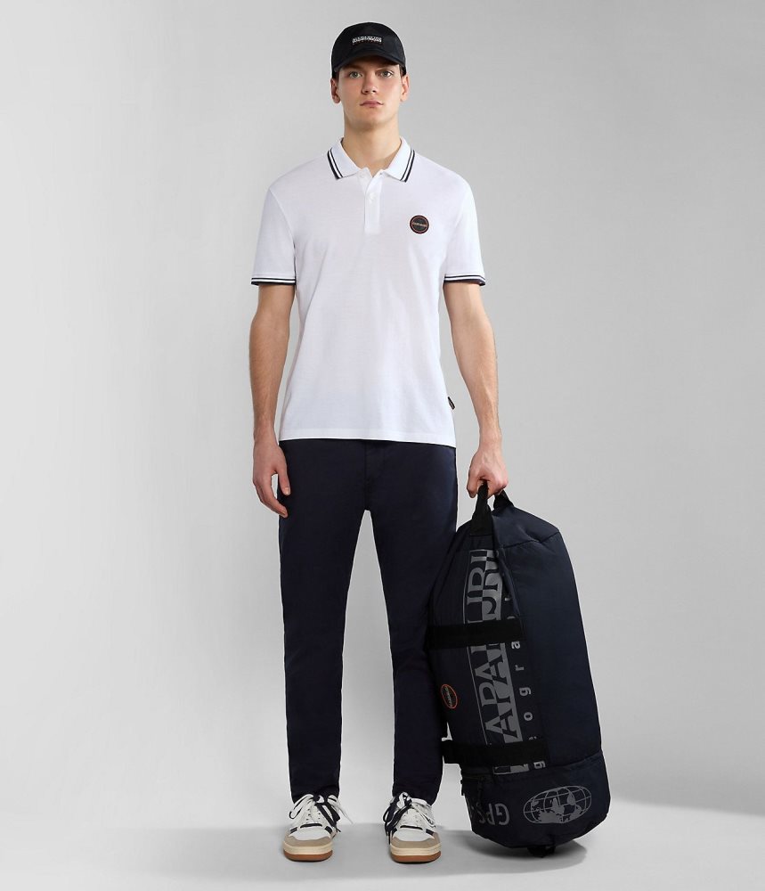 Napapijri Macas Short Sleeve Polo Shirt Muške Polo Majice Bijele | MUNG-58430