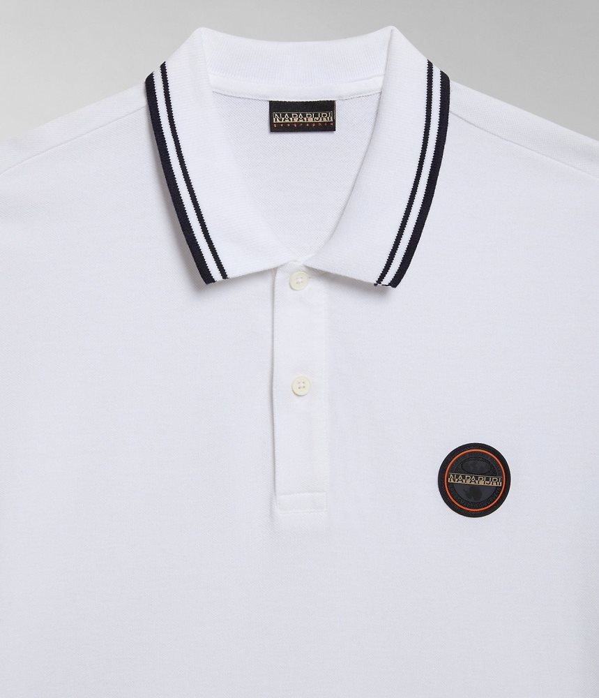 Napapijri Macas Short Sleeve Polo Shirt Muške Polo Majice Bijele | MUNG-58430