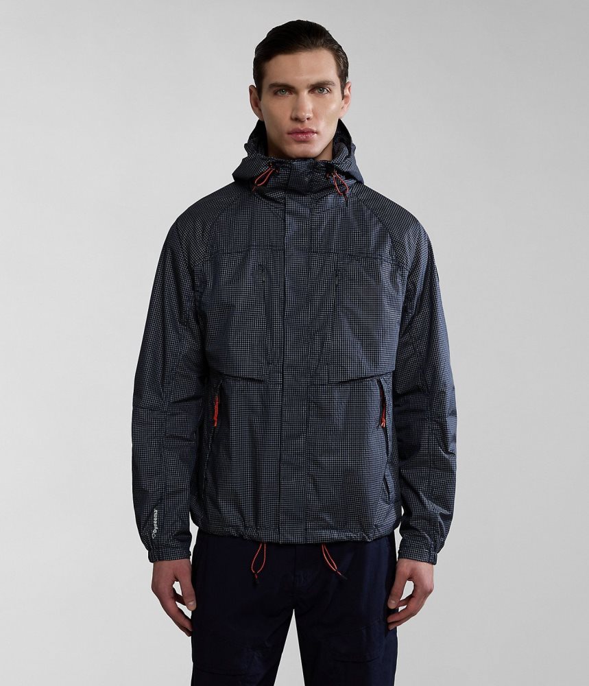 Napapijri Makay Windbreaker with Dyneema Muške Short Jackets Tamno Plave | POCW-68954