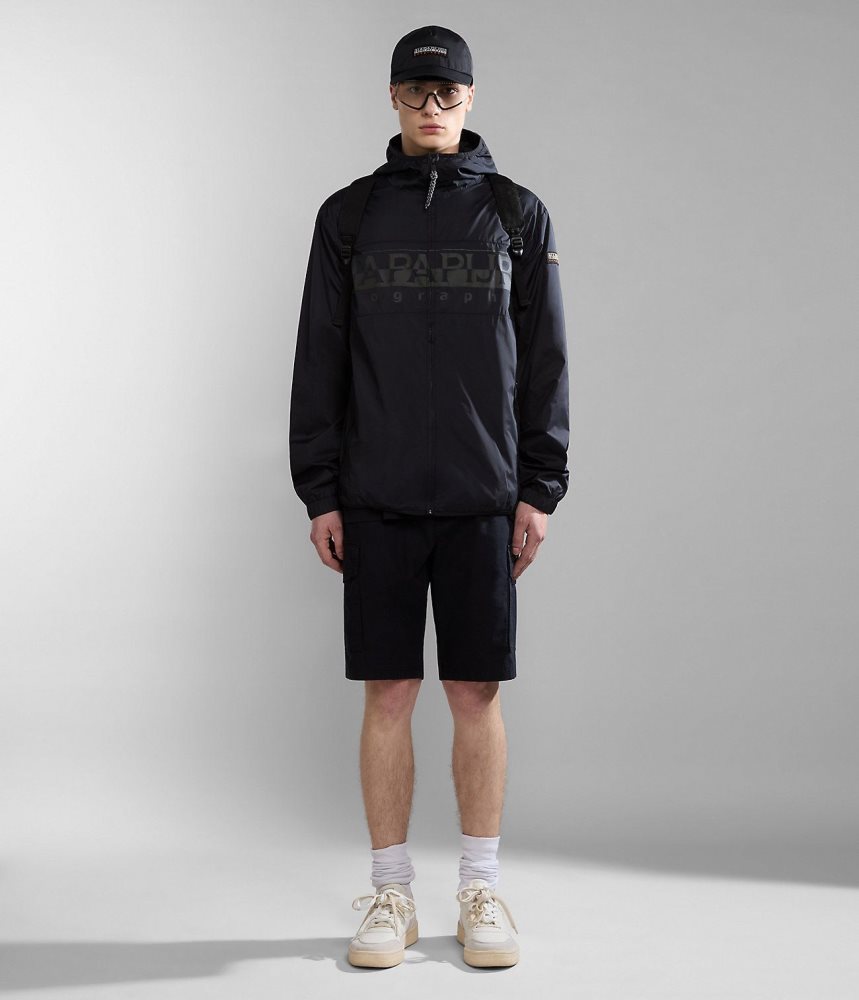 Napapijri Maranon Bermuda Shorts Muške Kratke Hlače Crne | ZYKB-01275
