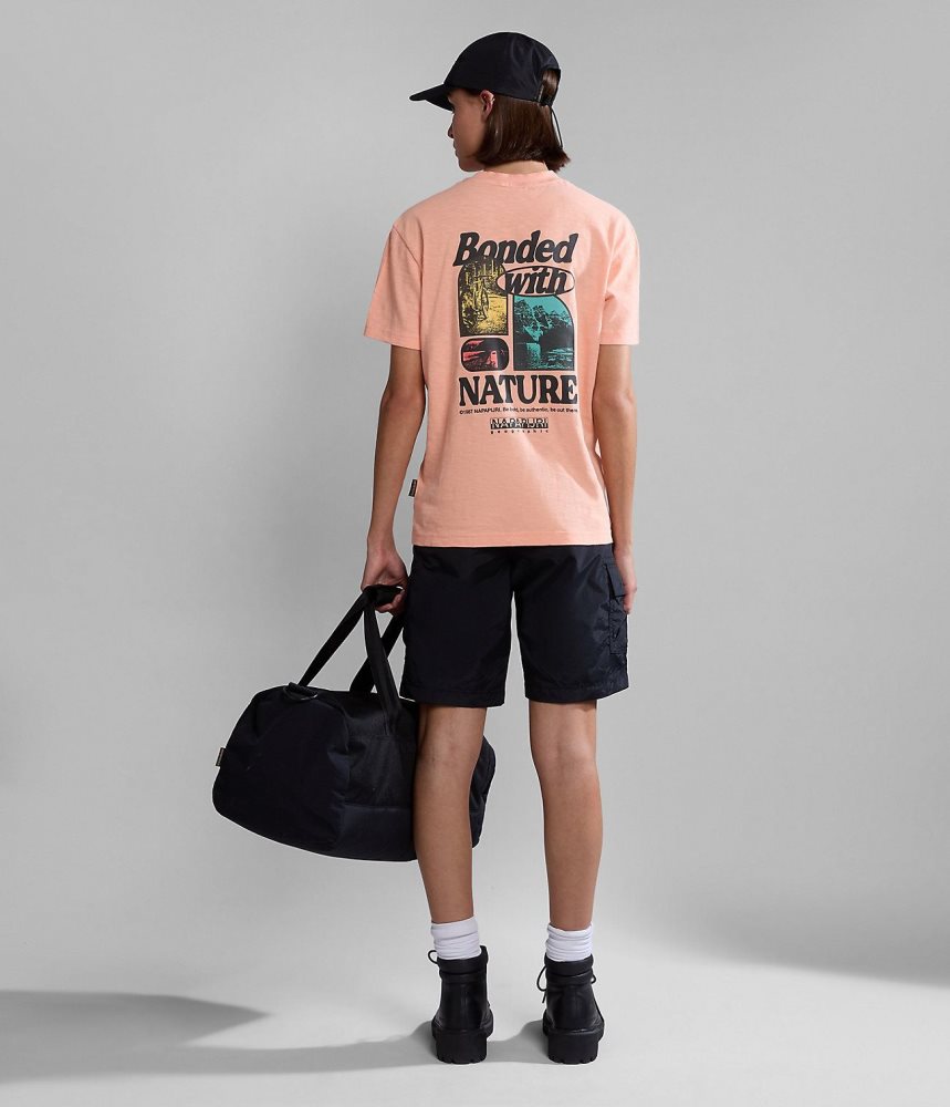 Napapijri Martre Short Sleeve T-Shirt Ženske Majice Roze | LQCT-40916