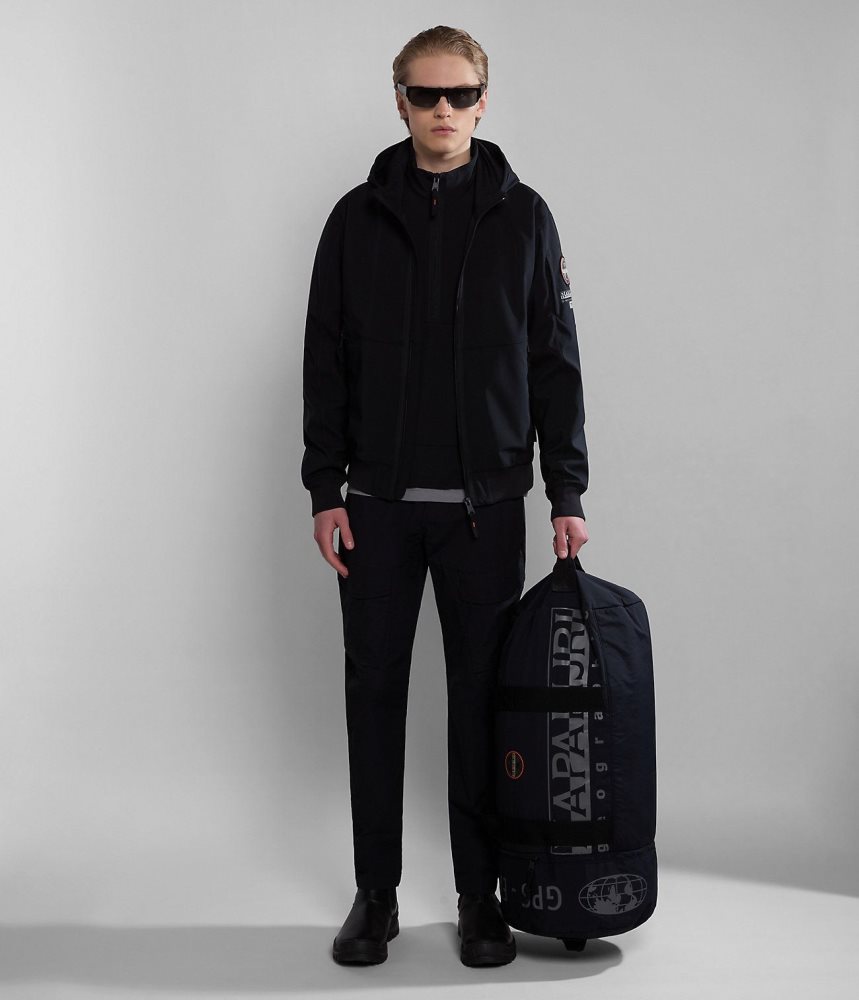 Napapijri Melville Mono-material Shell Jacket Muške Kišne Jakne Crne | DIGL-39682