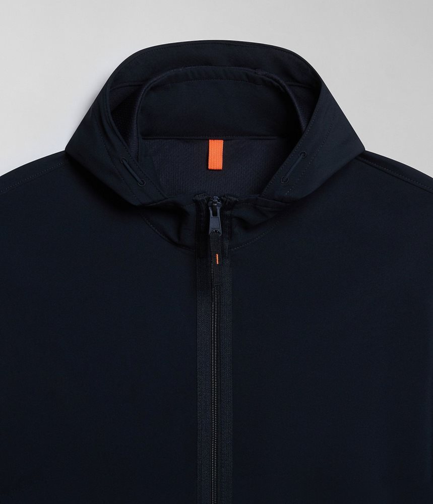 Napapijri Melville Mono-material Shell Jacket Muške Kišne Jakne Crne | DIGL-39682