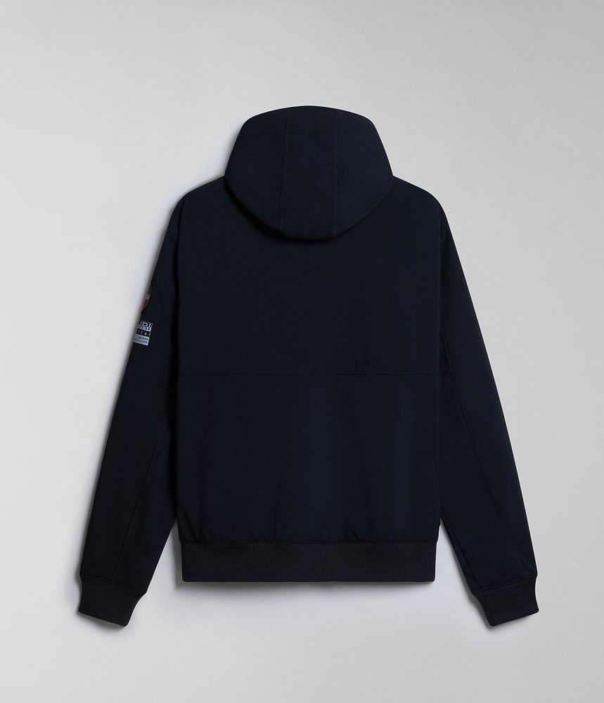 Napapijri Melville Mono-material Shell Jacket Muške Short Jackets Crne | AZUR-82761