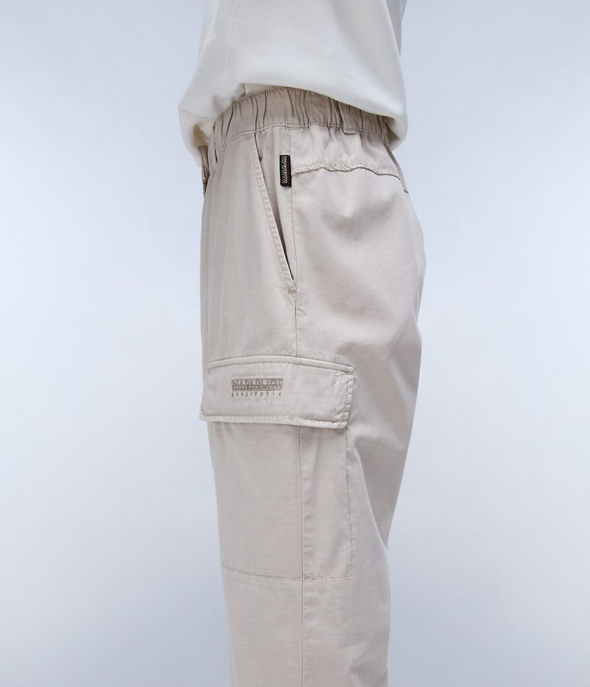 Napapijri Murg Cargo Trousers Ženske Cargo Hlače Bež Srebrne | KRVP-96743