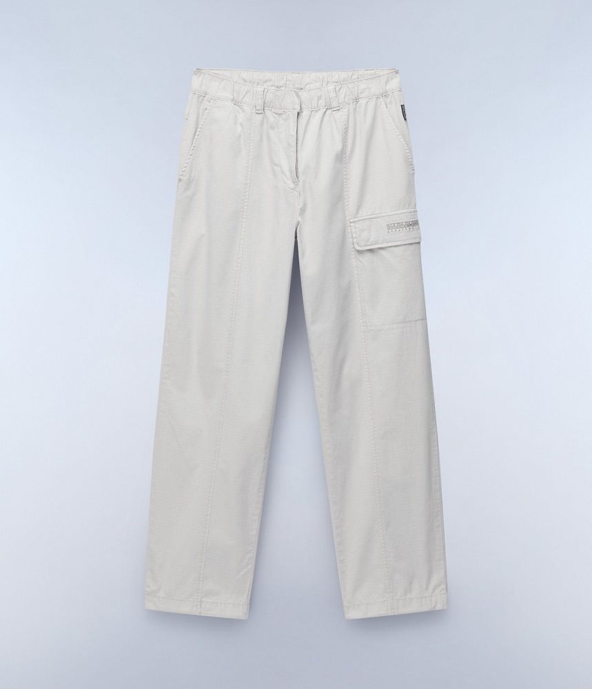 Napapijri Murg Cargo Trousers Ženske Cargo Hlače Bež Srebrne | KRVP-96743