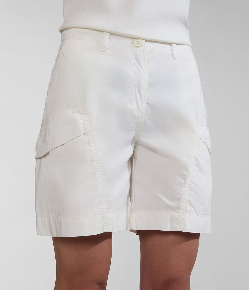 Napapijri Narin Bermuda Shorts Ženske Kratke Hlače Bijele | PBZL-68513