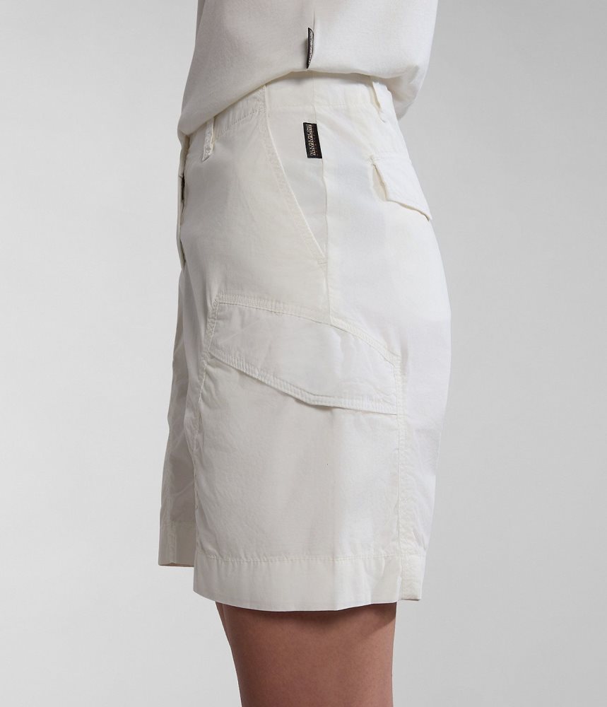 Napapijri Narin Bermuda Shorts Ženske Kratke Hlače Bijele | PBZL-68513
