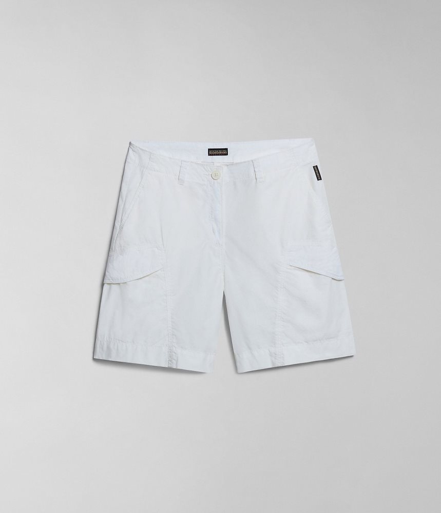 Napapijri Narin Bermuda Shorts Ženske Kratke Hlače Bijele | PBZL-68513
