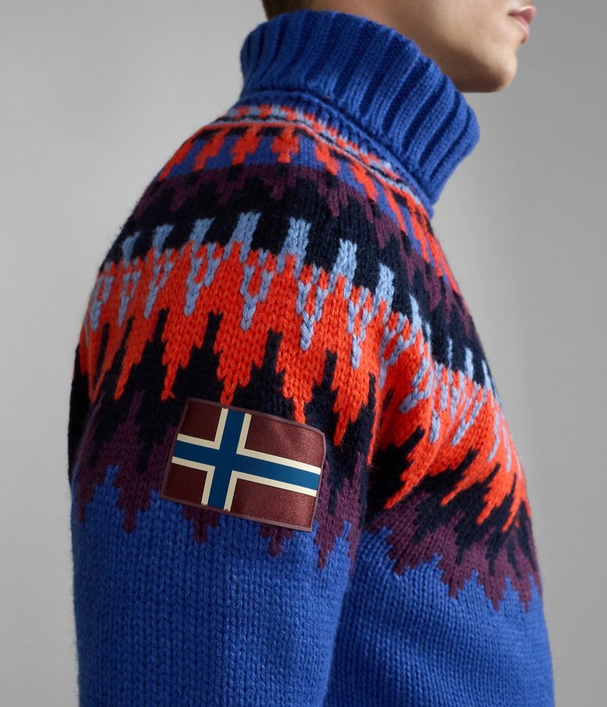 Napapijri Nathaniel Turtleneck Jumper Muške Skakači Plave | PDIU-04183