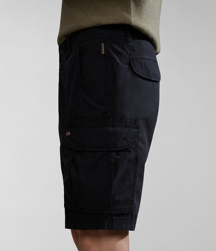 Napapijri Noto Bermuda Shorts Muške Kratke Hlače Crne | ZGAL-48957