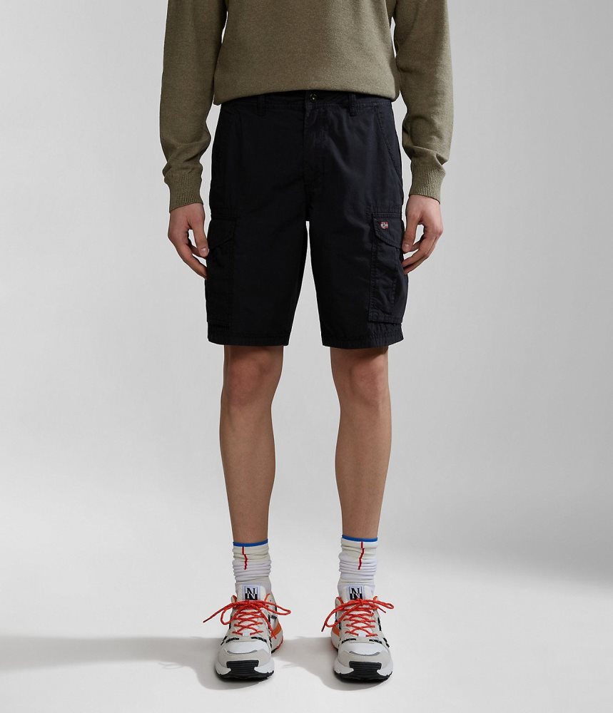 Napapijri Noto Bermuda Shorts Muške Kratke Hlače Crne | ZGAL-48957