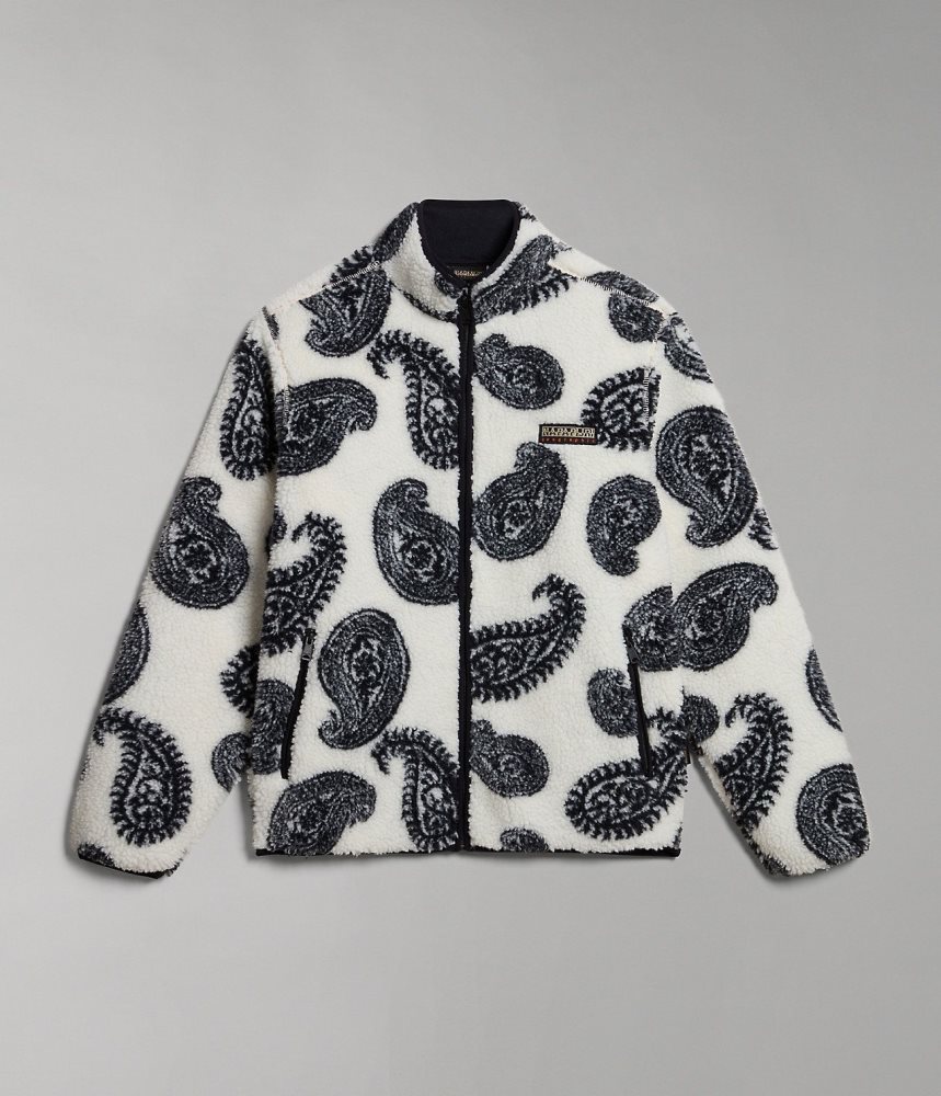 Napapijri Paisley Full-Zip Fleece Ženske Fleece Bijele | YCXW-75190