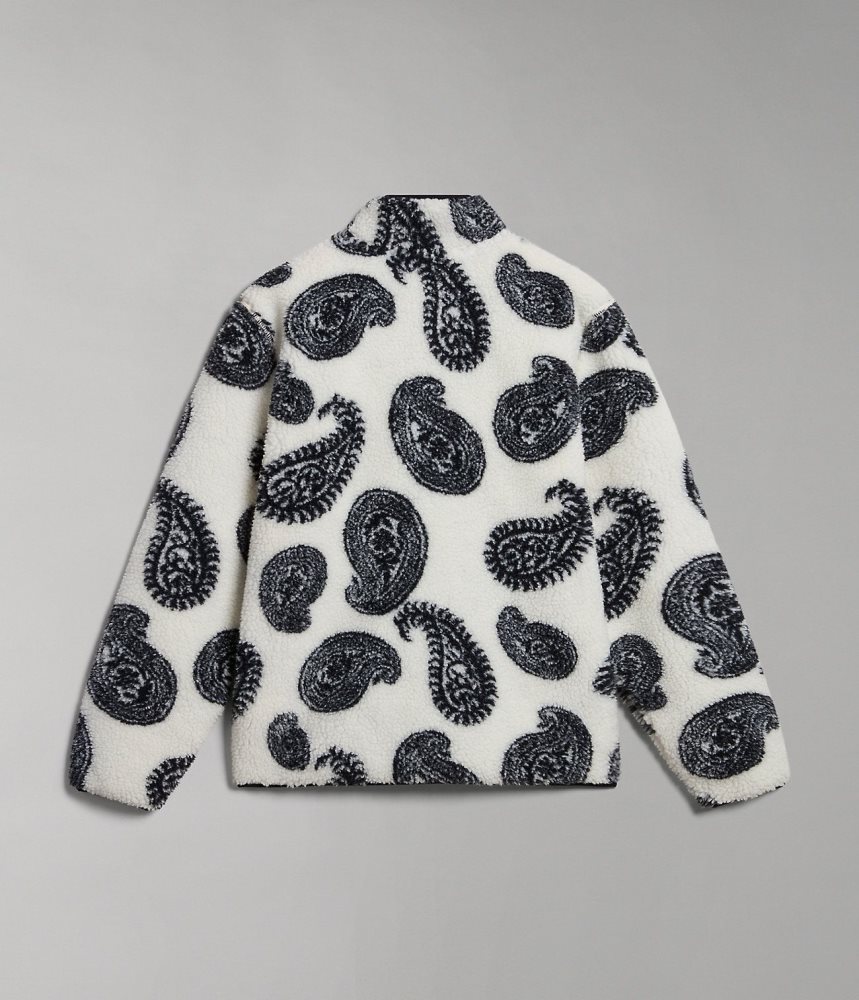 Napapijri Paisley Full-Zip Fleece Ženske Fleece Bijele | YCXW-75190