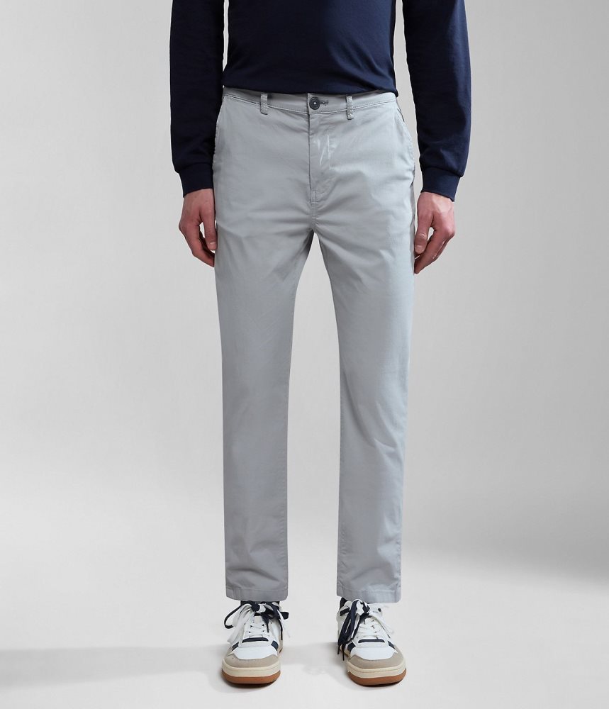 Napapijri Puyo Summer Chino Trousers Muške Chino Hlače Svijetlo Sive | VFZK-48926