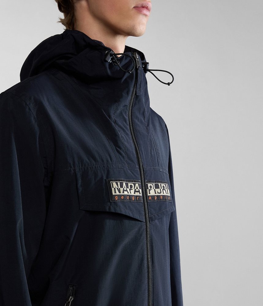 Napapijri Rainforest Open Summer Jacket Muške Kišne Jakne Crne | YXHM-65239