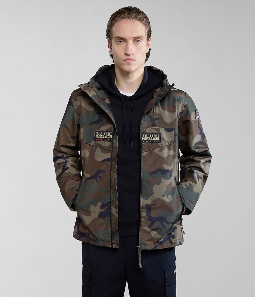 Napapijri Rainforest Open Summer Print Jacket Muške Vjetrovka Multicolour | IJBN-67290