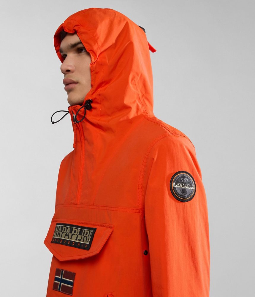 Napapijri Rainforest Pocket Summer Anorak Jacket Muške Vjetrovka Narančaste | XRMD-39658
