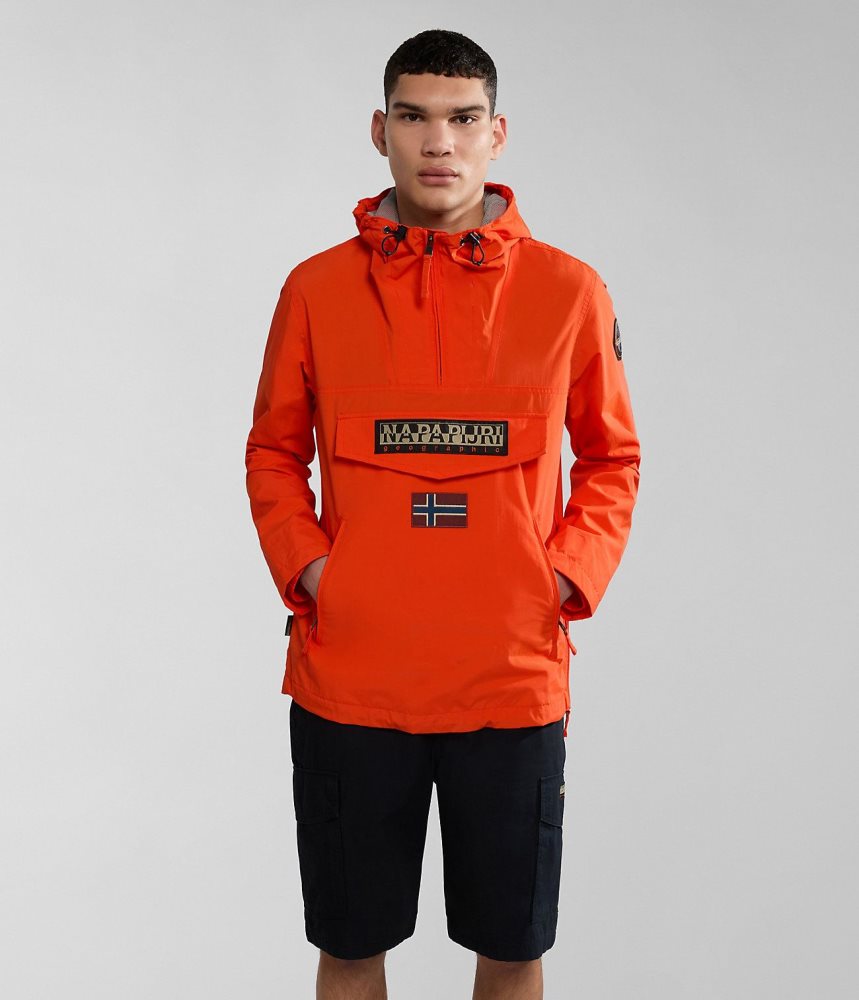 Napapijri Rainforest Pocket Summer Anorak Jacket Muške Vjetrovka Narančaste | XRMD-39658