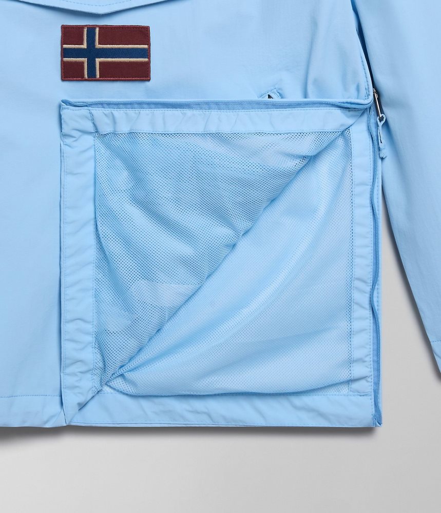 Napapijri Rainforest Pocket Summer Anorak Jacket Ženske Kišne Jakne Svijetlo Plave | XLRB-24365