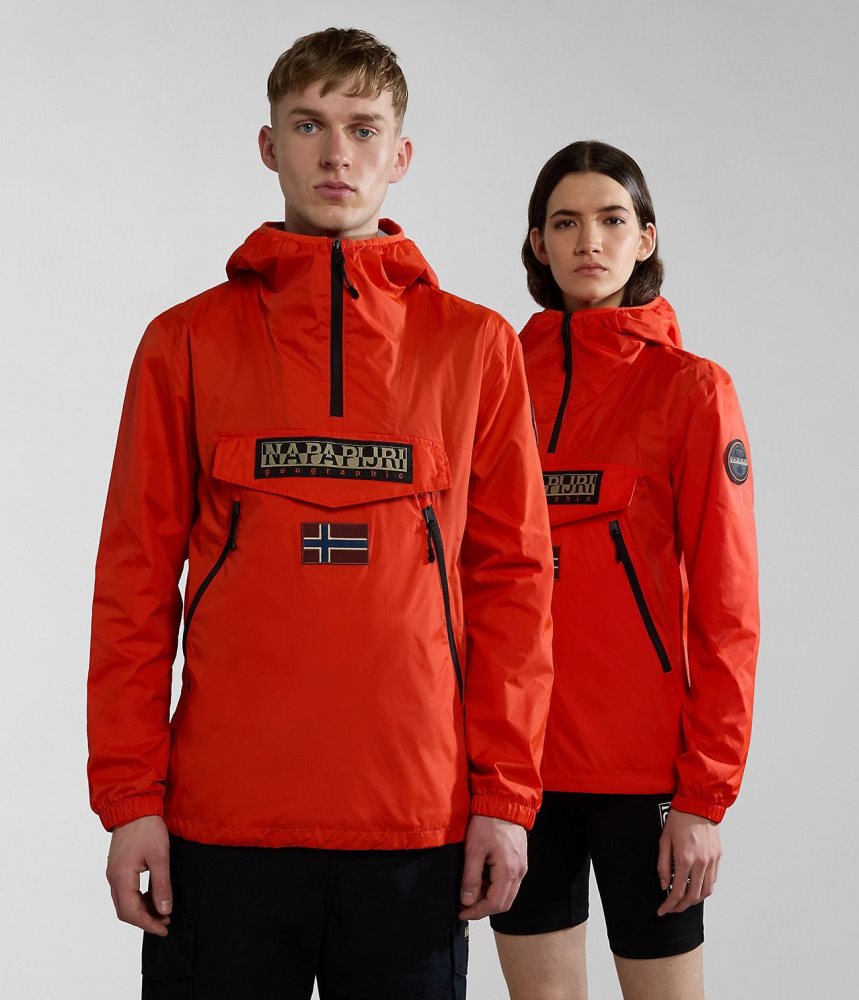 Napapijri Rainforest Ripstop Anorak Jacket - Unisex Ženske Kišne Jakne Narančaste | ZRSB-65847