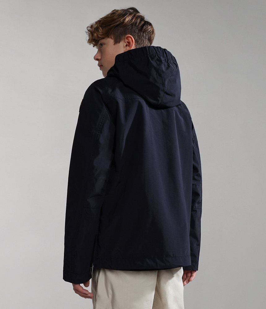 Napapijri Rainforest Summer Anorak Jacket (4-16 YEARS) Dječje Kišne Jakne Tamno Plave | XATB-10897