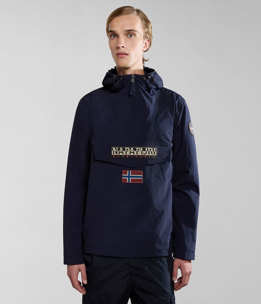 Napapijri Rainforest Summer Anorak Jacket Muške Vjetrovka Tamno Plave | WBYQ-61579