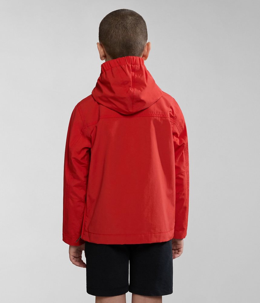 Napapijri Rainforest Summer Anorak Jacket (4-16 YEARS) Dječje Vjetrovka Crvene | ZEPS-97023