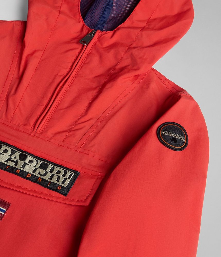 Napapijri Rainforest Summer Anorak Jacket (4-16 YEARS) Dječje Vjetrovka Crvene | ZEPS-97023