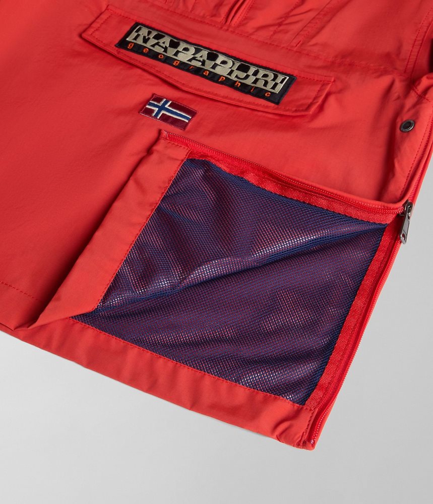 Napapijri Rainforest Summer Anorak Jacket (4-16 YEARS) Dječje Vjetrovka Crvene | ZEPS-97023