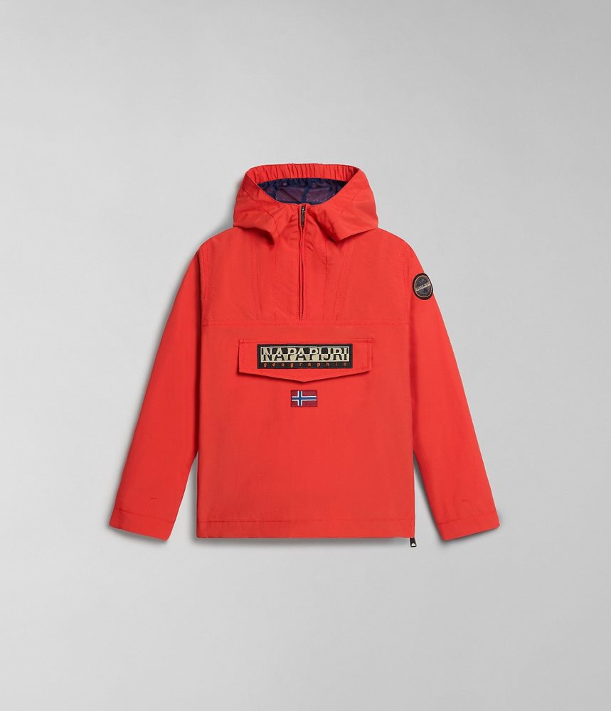 Napapijri Rainforest Summer Anorak Jacket (4-16 YEARS) Dječje Vjetrovka Crvene | ZEPS-97023