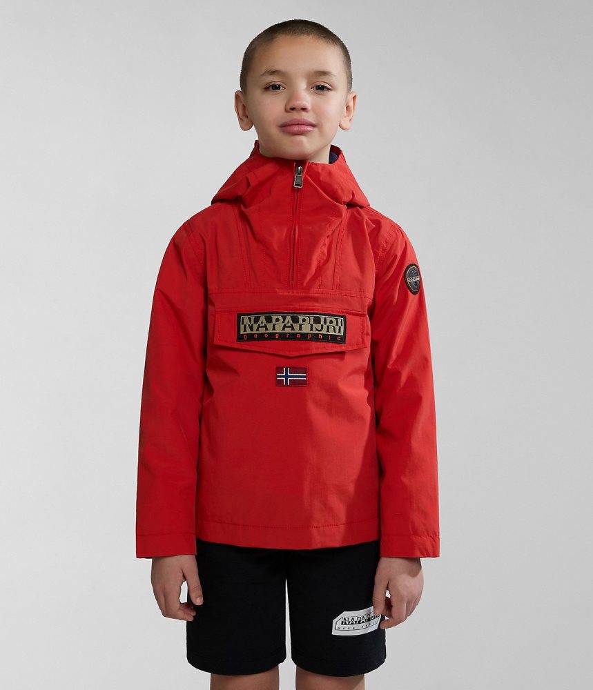 Napapijri Rainforest Summer Anorak Jacket (4-16 YEARS) Dječje Vjetrovka Crvene | ZEPS-97023
